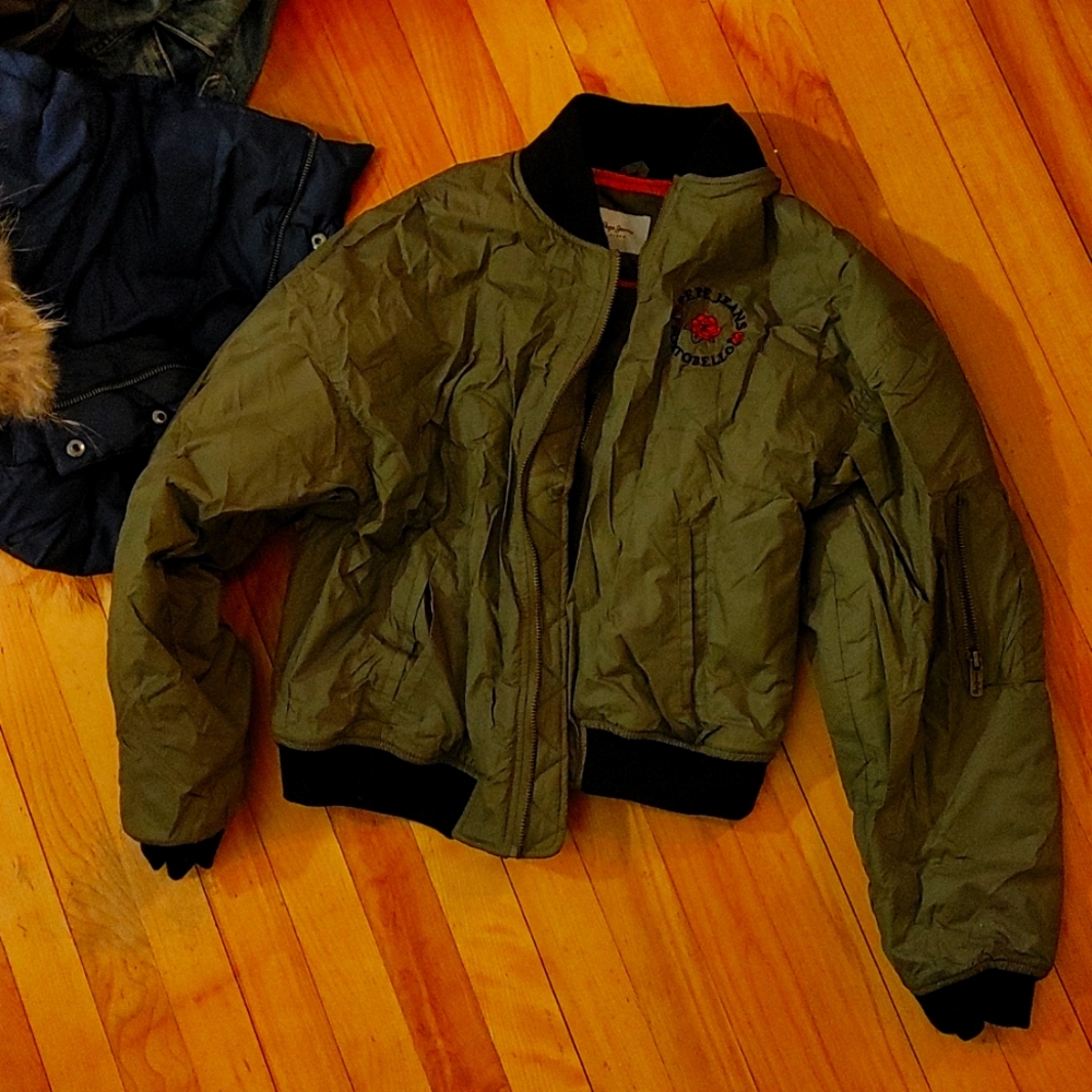 Pepe firl jacket 10-14 years like new green